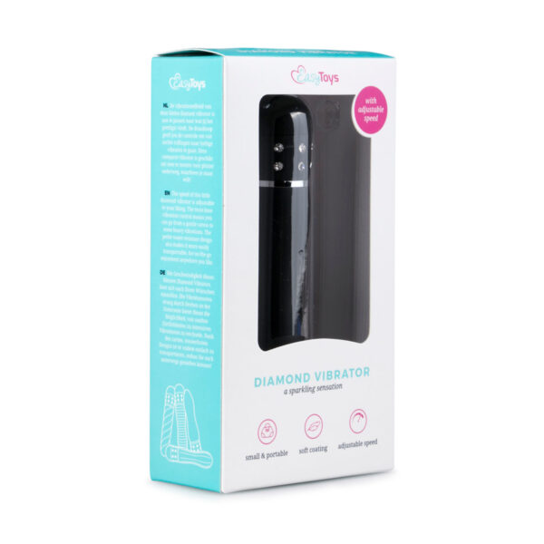 Mini Vibrator ET Diamond Smooth Black Mini Vibrator ET Diamond Smooth Black