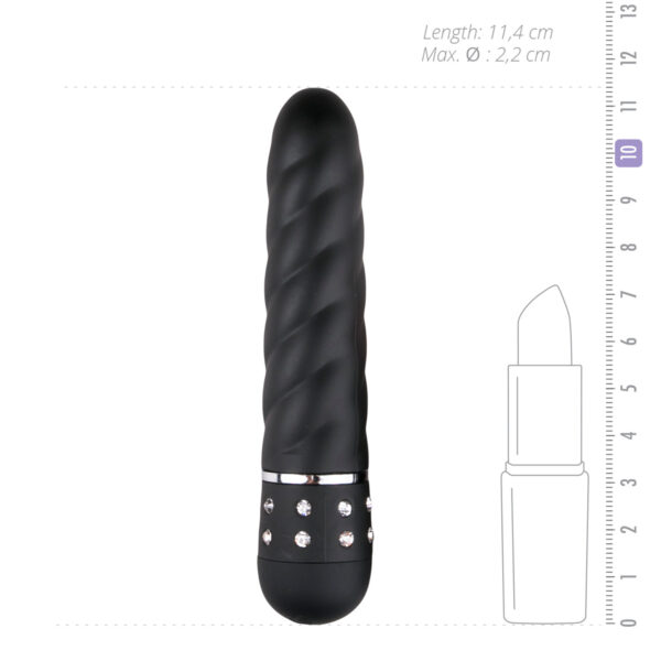 Mini Vibrator ET Diamond Twisted Black Mini Vibrator ET Diamond Twisted Black