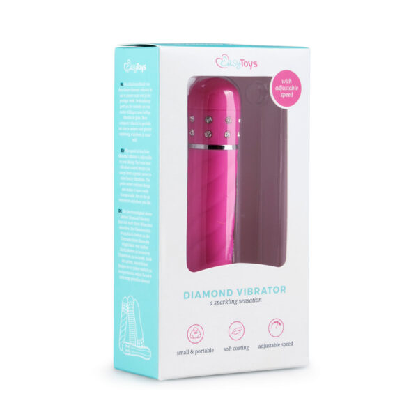 Mini Vibrator ET Diamond Twisted Pink Mini Vibrator ET Diamond Twisted Pink