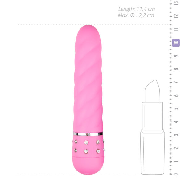 Mini Vibrator ET Diamond Twisted Pink Mini Vibrator ET Diamond Twisted Pink