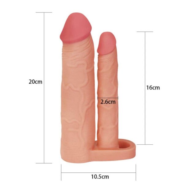 Prelungitor Penis Pleasure X-Tender Add 2 Inch Double Pleasure Prelungitor Penis Pleasure X-Tender Add 2 Inch Double Pleasure