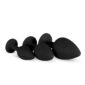 Set 3 Dildo Anal Diamond Plug Set Silicone Black