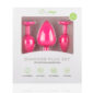 Set 3 Dildo Anal Diamond Plug Set Silicone Pink