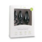 Set 3 Dildo Anal Pointy Plug Set Silicone Black