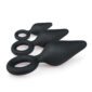 Set 3 Dildo Anal Pointy Plug Set Silicone Black