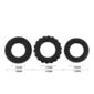 Set Inele Titan 3 In 1 Silicon Rings Black