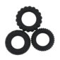 Set Inele Titan 3 In 1 Silicon Rings Black