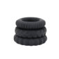 Set Inele Titan 3 In 1 Silicon Rings Black