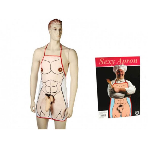 Sort Haios Kitchen Apron With Plush Penis Sort Haios Kitchen Apron With Plush Penis