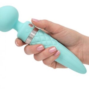 Stimulator Clitoris Pillow Talk Sultry Turquoise Dual Ended Warming Massager