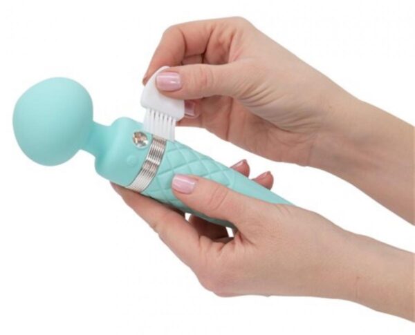 Stimulator Clitoris Pillow Talk Sultry Turquoise Dual Ended Warming Massager Stimulator Clitoris Pillow Talk Sultry Turquoise Dual Ended Warming Massager