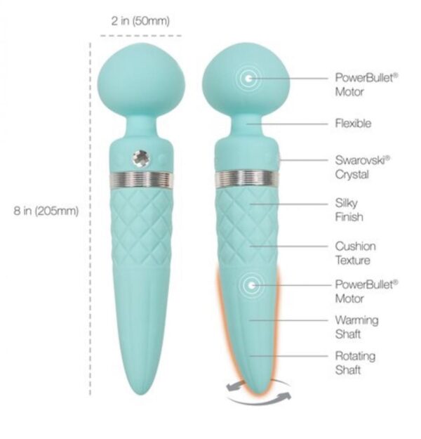 Stimulator Clitoris Pillow Talk Sultry Turquoise Dual Ended Warming Massager Stimulator Clitoris Pillow Talk Sultry Turquoise Dual Ended Warming Massager