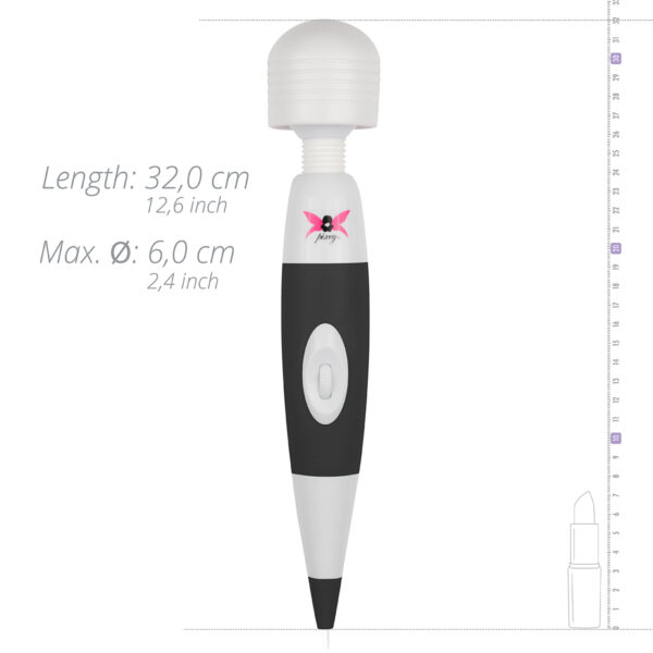 Stimulator Clitoris Pixey Wand Plug In White Black Stimulator Clitoris Pixey Wand Plug In White Black