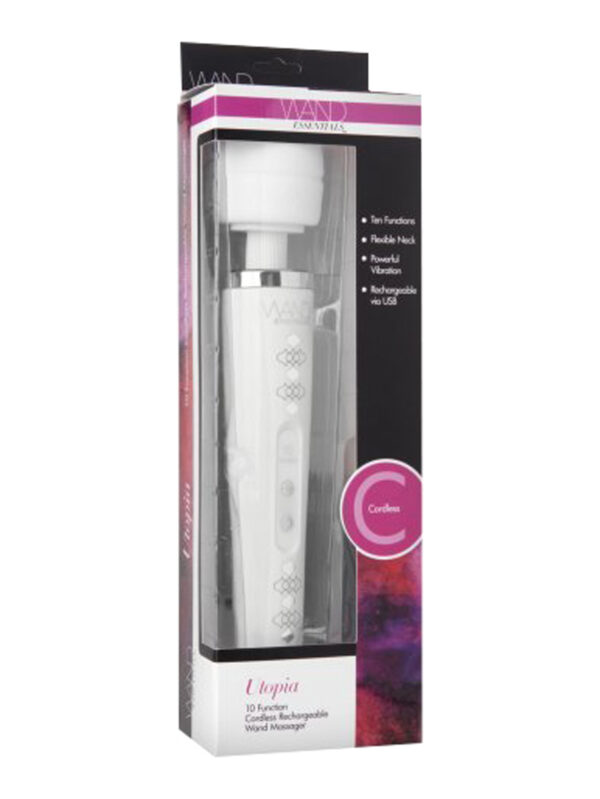Stimulator Clitoris Wand Essentails Utopia White Stimulator Clitoris Wand Essentails Utopia White