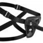 Strap-on U Strap Pegged Silicone Dildo Black