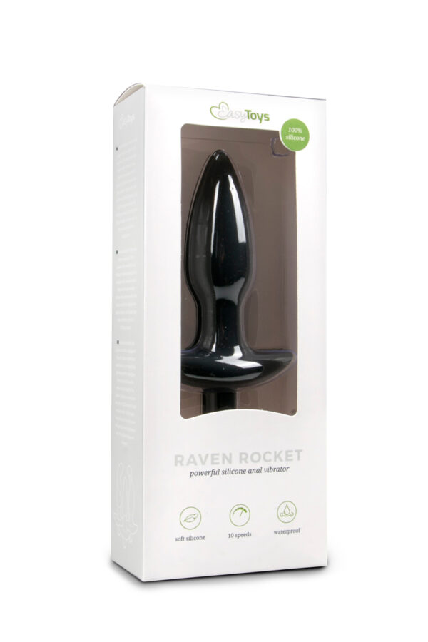 Vibrator Anal ET Raven Rocket Black Butt Plug Vibrator Anal ET Raven Rocket Black Butt Plug