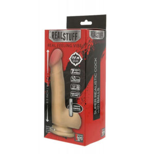 Vibrator Real Stuff 6.5 Inch With Balls Flesh