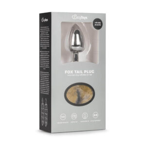 Dildo Anal Easytoys Fox Tail Metal Plug Medium Silver No 3