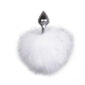DildoAnalEasytoysBunnyTailMetalPlugSmallSilverWhiteNo1b