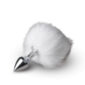 DildoAnalEasytoysBunnyTailMetalPlugSmallSilverWhiteNo1c