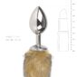 DildoAnalEasytoysFoxTailMetalPlugMediumSilverNo3d