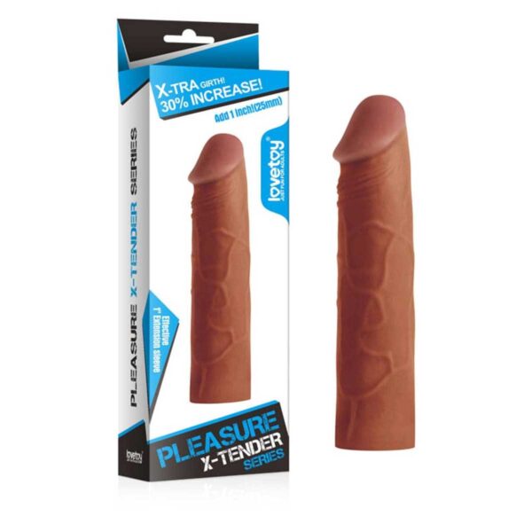 PLEASURE X-TENDER PENIS SLEEVE BROWN PLEASURE X-TENDER PENIS SLEEVE BROWN