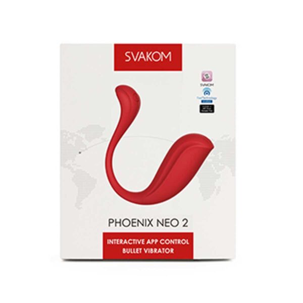 Vibrator Svakom Phoenix Neo 2 Red With App Vibrator Svakom Phoenix Neo 2 Red With App