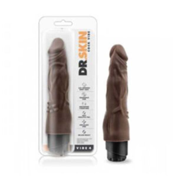 Dr. Skin - Cock Vibe no4 Vibrator – Chocolate 20cm Dr. Skin - Cock Vibe no4 Vibrator – Chocolate 20cm