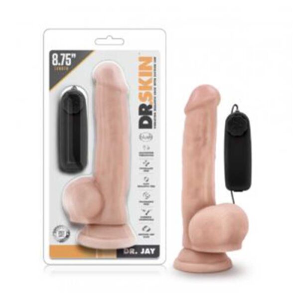 Dr. Skin - Dr. Jay Vibrator With Suction Cup 8.75'' - Vanilla Dr. Skin - Dr. Jay Vibrator With Suction Cup 8.75'' - Vanilla