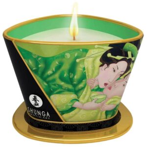 lumanare masaj ceai verde 170 ml shunga